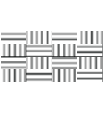 Plexwood® Provenant de sources durables, les matériaux de placage de conception de marqueterie rectangulaires sur un substrat avec un angle de 90° et 0°