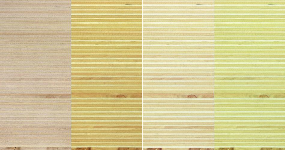 Plexwood® Álamo composiciones múltiples, una combinación de acabados sobre este tipo de madera